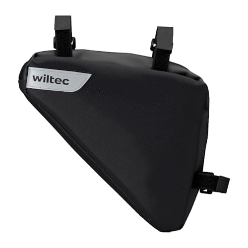 WilTec Bike Frame Bag, 23 x 6 x 20 cm with 1.8 Litre Capacity, Water-Repellent Frame Bag