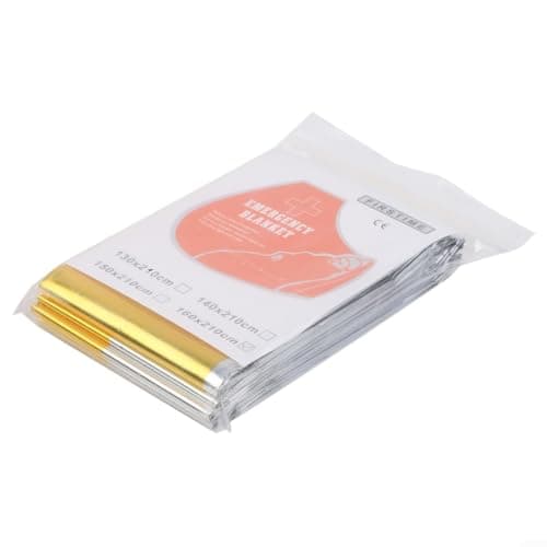 Survival Blanket Gold Aluminum Mylar Thermal Insulating Sheet For Camping Hiking First Aid Kit Outdoor Safety Gear 160x210cm(Gold （160 * 210cm）) — view 3
