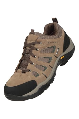 Mountain Warehouse Field Mens Waterproof Shoes - Vibram Sole Walking Shoes, Suede & Mesh Upper Hiking Shoes, Quick Drying Rain Shoes - for All Season Running, Travelling, Khaki, 9 UK — view 6