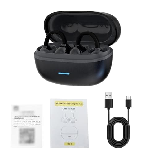 SIXRUN AI Translation Earbuds with Open Ear Clip, BT 5.4 (Black) — view 6