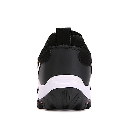 JiuQing Men's Walking Shoes Slip on Hiking Shoes Lightweight Low Rise Casual Travel Sneakers,Black,6 UK — view 5
