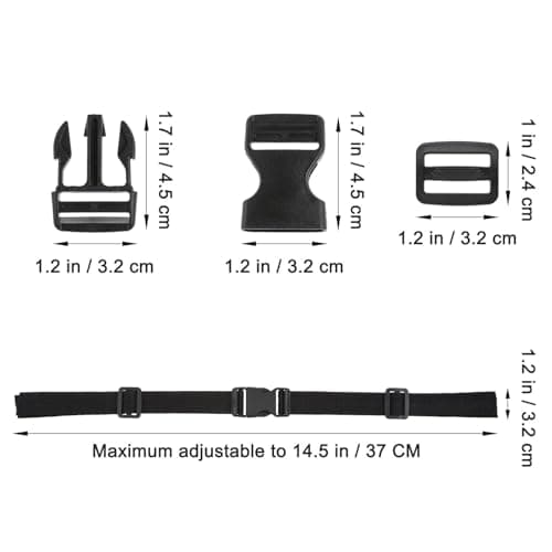 SEWACC 2pcs Adjustable Golf Trolley Cart Tie Down Straps with Quick Release Buckle Webbing Fastening Belt for Securing Golf Bags and Utility Use — view 3