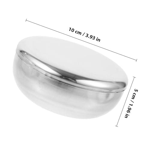 DIYEAH Men Shaving Bowl Stainless Steel Shave Soap Cup for Portable Use — view 2