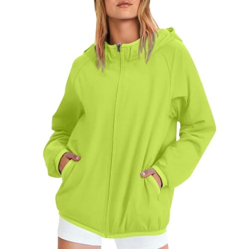 Anbiryeik Packable Waterproof Jacket Women Lightweight Breathable Raincoat with Pockets Windproof Softshell Outdoor Rain Jacket Functional Outwear for Walking Hiking Travel Running Cycling Green L — view 3