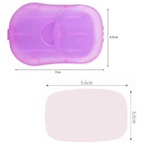 5 Pack Compact Travel Disposable Hand Soap Flakes and Fragranced Paper Soap Sheets with Protective Case, Ideal for Foaming Hand Cleansing During Outdoor Adventures, Camping, and Journeys On-The-Go — view 2