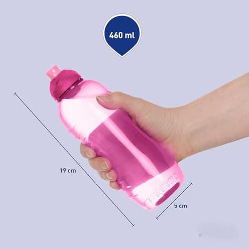 Gold Aquila Squeeze Twist 'N' Sip Water Bottle 460ml Leakproof Kids Water Bottle Assorted Colours BPA Free Plastic Bottles for Sports, Gym, School, Home Pack of 1. — view 2
