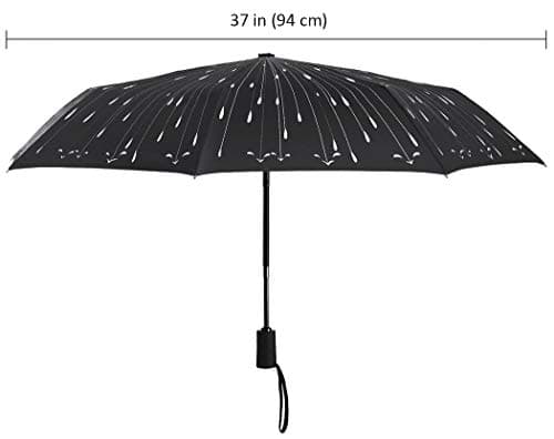 YumSur Raindrops Compact Auto Travel Umbrella — view 3