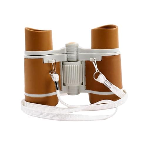 KIXZSAZ Binoculars for Kids Baby Camping Exceptional Lightweight Outdoor Gear Educational Bird Watching Learning Experience Outside Toys Telescope for Bird Watching Travel, Dark Brown, 8.8x11x4cm