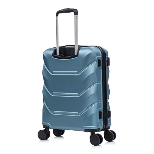 Rocklands® Cabin Suitcase 55x40x20cm Hard Shell TSA Lock, 4 Spinner Wheels, Lightweight Hand Luggage Small Travel Bag, Approved for 100+ Airlines Including Ryanair, EasyJet (Ice Blue, Cabin (20 Inch)) — view 2