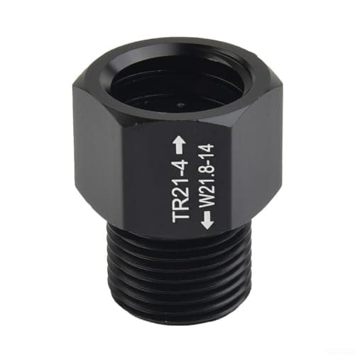 Aluminum T21 to 4 to W21.8-14 for SODA Cylinder Adapter Converter for Gas Cylinders — Compatible with Din477 / JIS M22-14 / Bs 341 No.8 / UK EU Standard 425g Tanks Leak-Proof Sealed Thread Format