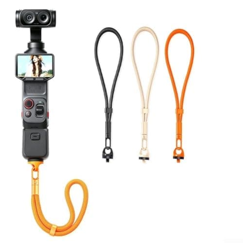Adjustable Wrist Strap for Insta360 Luna-Ultra with 1/4'' Screw, Zinc Alloy & Polyester Hand Belts for Action Cameras Accessories(Beige) — view 2