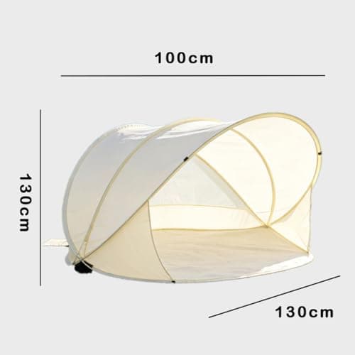 Portable Pop-Up Beach Tent, Outdoor Sun and Rain Protection Foldable Beach Shelter with Spacious Space, Easy to Set Up for Beaches, Gardens & Picnics — view 2