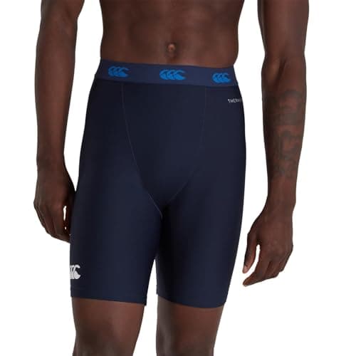 Canterbury Men's Thermoreg Base-Layer Shorts | Rugby Compression Shorts | Anti-Bacterial | Anti-Odour & Moisture-Wicking Material Gym Shorts, Navy, L — view 2