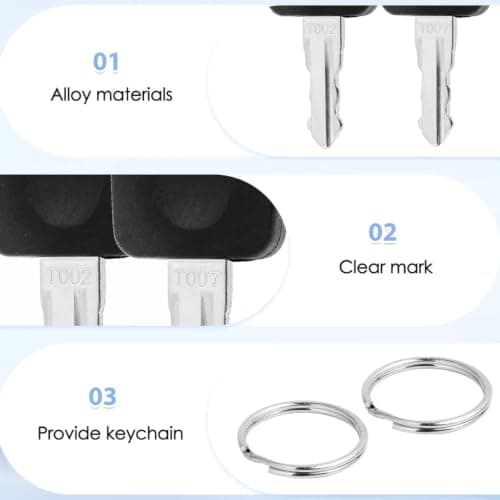 2 Pack Keys for TSA007 002 Master Luggage Keys, Universal TSA 007 Locks Key Compatible with Luggage Suitcase Password Combination Lock, Durable Black Plastic Metal, Easy to Use — view 4