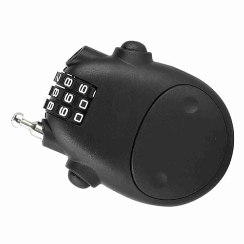 Baxnore 3 Digit Code Combination Lock High Security ABS Material Cow Shape Design Password Lock for Pram Stroller Luggage Black Silver (Black) — view 6