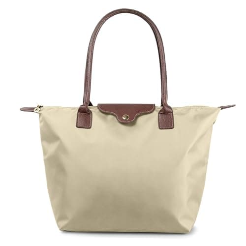 ZhengYue Nylon Tote Bags for Women with Zip Large Foldable Womens Handbags