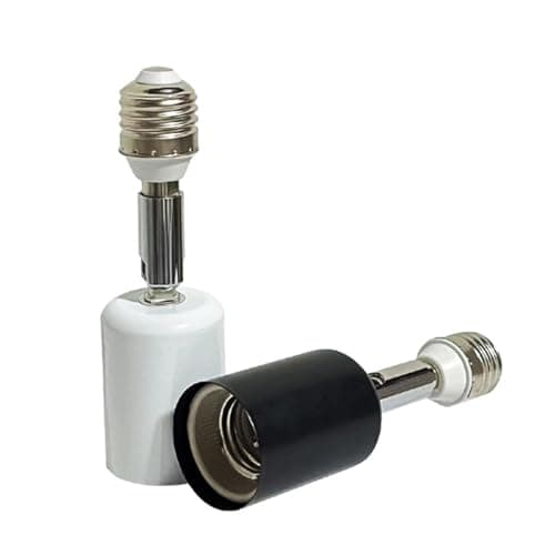 TERNCOEW E27 Bulb Socket Extender 90 Vertical 360 Horizontal 150W Ceramic Metal Lamp Adapter Head Commercial Grade Ceramic Lamp Extender — view 5