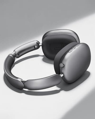 Wentronic Y02 Active Noise Cancelling Headphones,60H Battery,5 EQ Music Modes,Hi-Res Audio,Deep Bass,Foldable Wireless Over Ear Bluetooth 5.4 Headset,Breathable Leather Earpads (Grey) — view 2