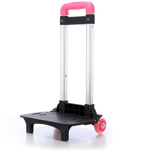 Student's Luggage Travel Hand Trolley Aluminium Alloy Backpack 2 Wheels Foldable Cart for School Bags — view 2