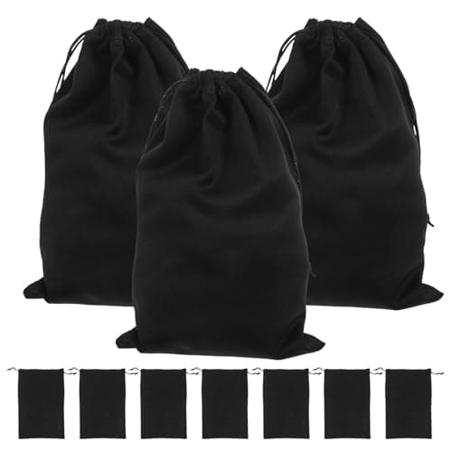 Ciieeo 10pcs Ski Goggle Bags Set Lightweight Synthetic Material Drawstring Pouches for Travel and Storage of Snow Goggles and Accessories with Adjustable Drawstring