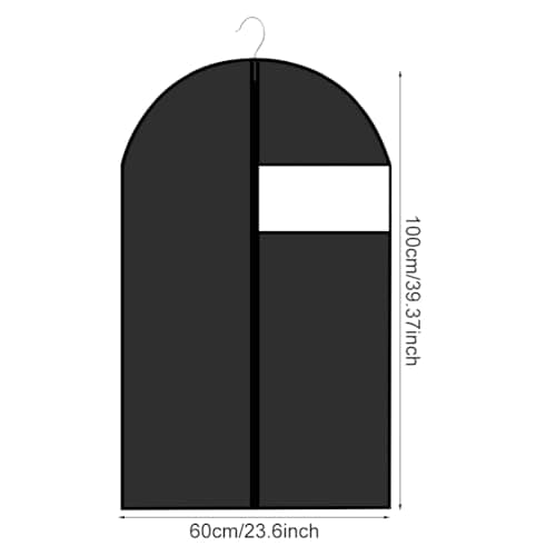 5 Pack Garment Bags, Suit Cover Bags for Men with Clear Window 24 x 40 in — view 2