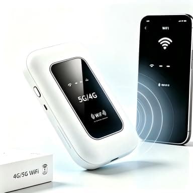 Unlocked 4G/5G WiFi6 Portable MIFI Hotspot,350Mbps Pocket WiFi,Supports Up to 15 Devices,Long Battery for Travel,Camping & Business Trips,Wireless Mobile Modem Router
