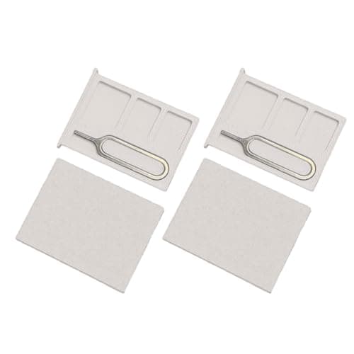 2Pcs 3D Printed One-Piece SIM Card Storage Box Multi-Slot Memory Card Holder with Pin Compact Portable Accessory Case for Travel White
