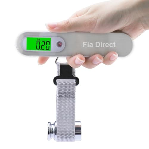 Digital Luggage Scale – Portable Travel Bag Weight Scale with Backlit LCD, Hook & Strap, Accurate Up to 50kg/110lbs, Suitcase Weighing Scales, Heavy Duty Weighing Scales for Luggage (1, Silver White) — view 2