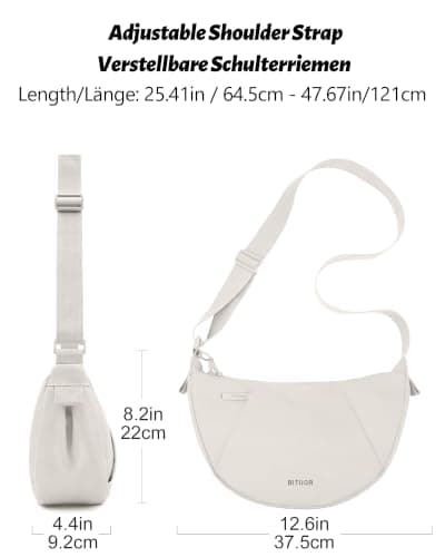 Crossbody Bag for Women Anti-theft Crescent Shoulder Bag Purse Hobo Bag — view 3
