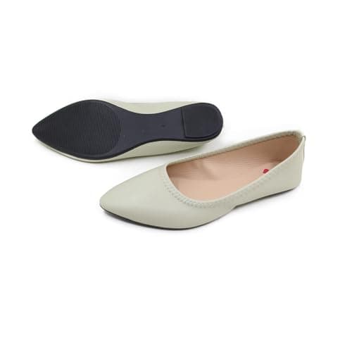 Foldable Ballet Flats for Women – Portable Roll Up Travel Shoes with Carry Pouch – Comfortable Slip-On Flats for Weddings, Parties (Green, UK Footwear Size System, Adult, Women, Numeric, Medium, 6) — view 2