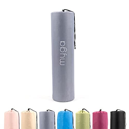 Myga Yoga Mat Bag - Compact Carry Bag for Yoga, Pilates, Fitness & Exercise Mat with Adjustable Strap for Women & Men - Lightweight Waterproof Travel Bag for Home Gym and Studio - Grey