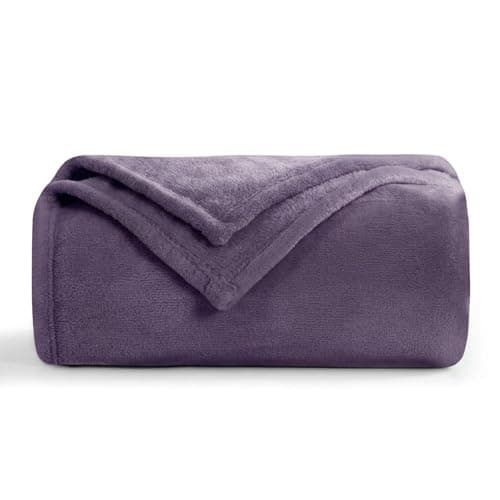 Aisbo Lavender Throws Blanket for Sofas - Bed Throw Double Size Fluffy Purple Blanket Fleece, Warm Soft Flannel Blanket for Couch, 150x200cm