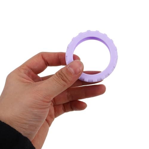 MOBUTOFU 8pcs Luggage Wheel Silicone Protective Covers, Noise-reducing Anti-Vibration Caster Protectors for Travel Suitcase Wheels, Large 55x55x15mm, Lavender Purple — view 3