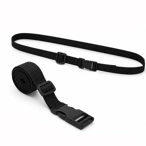 DCYQAIN 2 Pack 1.5m Luggage Straps, Adjustable Nylon Webbing Straps with Quick Release Buckle, Heavy Duty for Suitcases Backpacking Camping Hiking Gear Compression