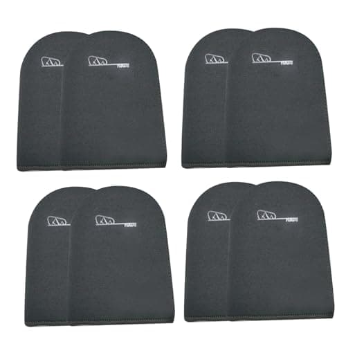 Neoprene Toe Covers 4 Pairs Winter Thermal Feet Warmers Elastic Toe Warmers for Cycling Running Hiking Ice Baths, Grey — view 6