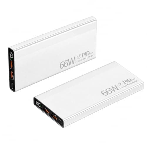 10000mah Power Bank with 66W PD Fast Charging, 10000mah Portable Charger USB C & USB Fast Charging Outdoor with 4 Output/Input Ports LCD Display Portable Charger for iPhone, for Samsung, Laptop & More