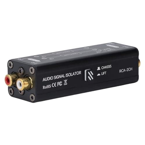 2 Channel Ground Loop Noise Isolator, Easy Plug and Play Sound Signal Filter Hum Eliminator 2CH for Conference Microphone Mixer Player — view 2