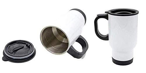 Getagift Personalised Name Coffee Prescription Silver/White Insulated 14oz Travel Tea/Coffee Mug. (White) — view 2