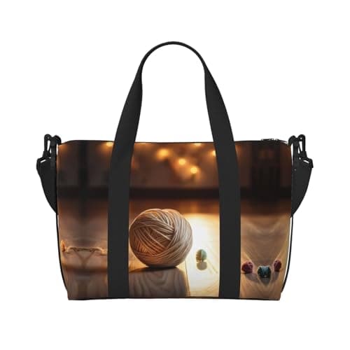 Powzjzw Knitting Wool Travel Duffle Bag Weekender Carry On Tote Bags for Women Hospital Bags for Labor and Delivery Overnight Luggage Bag