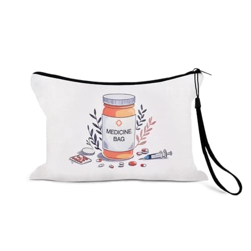 Sisadodo Medication Travel Organiser Bag for Holiday Work Portable Medical Travel Zip Storage Pouch for First Aid Kit Multifunctional Meds Medicine Storage Bags for Luggage Handbags