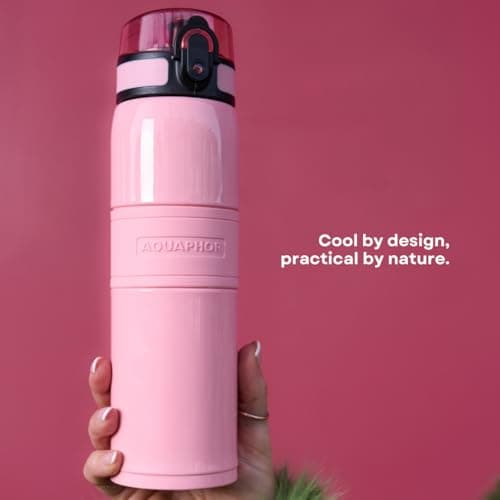City Cool Stainless Steel Insulated Filter Water Bottle Rose Pink 500ml — view 6