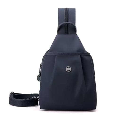 Auscfex Women 3 in 1 Crossbody Mini Backpack | Stylish Anti Theft Lightweight Fabric Small Rucksack Shoulder Chest Bag for City Travel (Navy, 21 * 30)