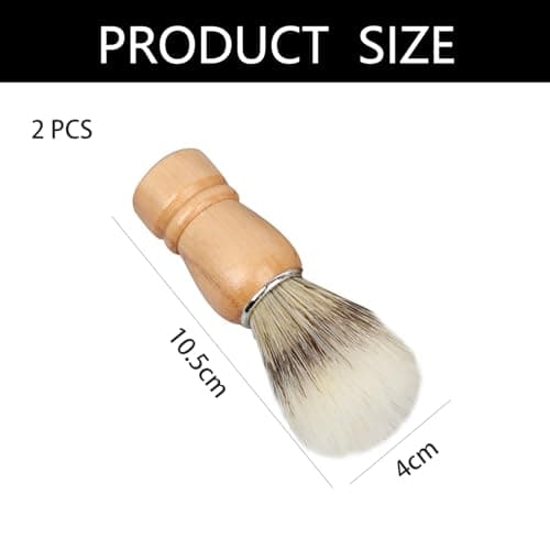 Weenwill Shaving Brush,2 PCS Men's Shaving Brush,Traditional Wet Shave Brushes for Rich Lather,Bristle Brushes & Travel Grooming Kit,Ideal with Shaving Soap,Cream & Foam (Wood Handle) — view 6