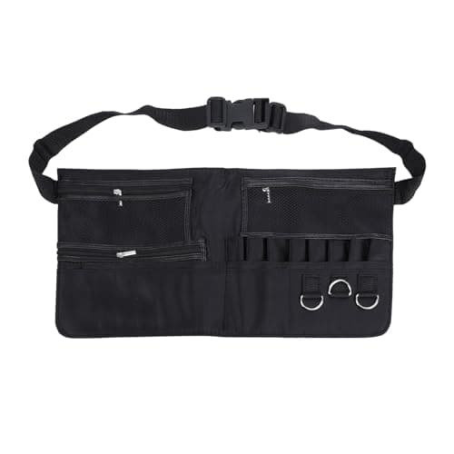 Makeup Brush Waist Bag, Professional Cosmetic Makeup Brush Bag with Artist Belt Strap, Multi Pocket Cosmetic Brush Pouch Holder Organizer, Adjustable MakeupBrush Belt