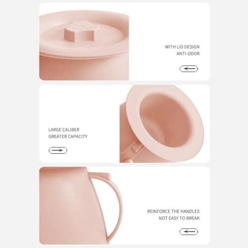 Chamber Pot - Portable Potty for Adults, Elderly & Kids | Bedside Commode Urinal with Lid | Easy to Clean Toilet Pot for Camping, Travel, & Use | Portable Urinary — view 5