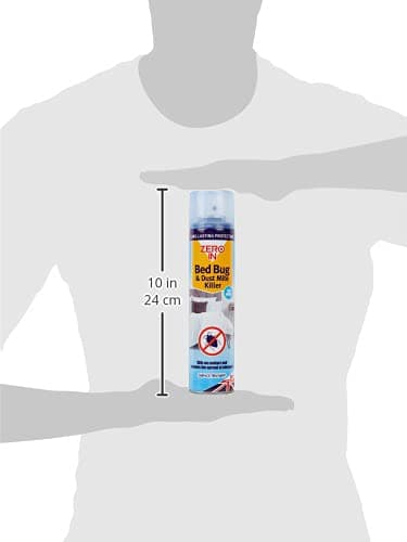Zero In Bed Bug & Dust Mite Killer – Bed Bug Spray for Mattress, Bed Frames & Furnishings - Fast-Acting Aerosol Surface Treatment for Immediate Results - Prevents Allergies - 300ml — view 3