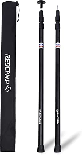 REDCAMP 2.3M Telescopic Tarp Poles,Aluminium Extendable,Set of 2 Adjustable