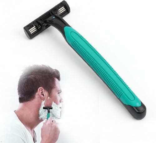 Disposable Razors Shaving Kit, Twin Blade with 6g Shaving Cream, Individually Wrapped, Bulk Pack, 10 Count, for Travel