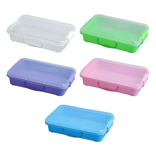 Pffiocix Stackable Sand Tray Set with Lid Stickers, Portable, Green — view 6