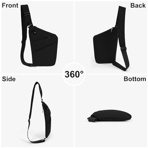 DKIIL NOIYB Sling Bag for Men Women Personal Flex Crossbody Purse Nylon Anti Theft Chest Bag with Multi Pockets for Travel Outdoor — view 3
